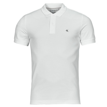 Kleidung Herren Polohemden Calvin Klein Jeans CK EMBRO BADGE SLIM POLO Weiß