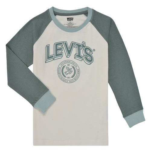 Kleidung Jungen Langarmshirts Levi's PREP COLORBLOCK LONGSLEEVE Weiß