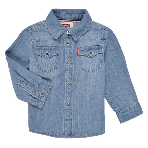 Kleidung Jungen Langärmelige Hemden Levi's LVB BARSTOW WESTERN SHIRT Blau