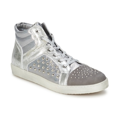 Schuhe Damen Sneaker High Hip 90CR Silber-krokodil