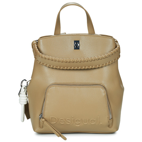 Taschen Damen Rucksäcke Desigual HALF LOGO 24 SUMY MINI Beige