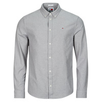 Kleidung Herren Langärmelige Hemden Tommy Jeans TJM REG BRUSHED GRINDLE SHIRT Grau