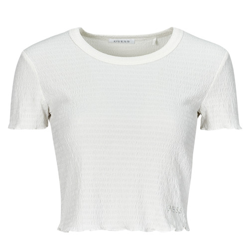 Kleidung Damen T-Shirts Guess CN SMOKED Beige