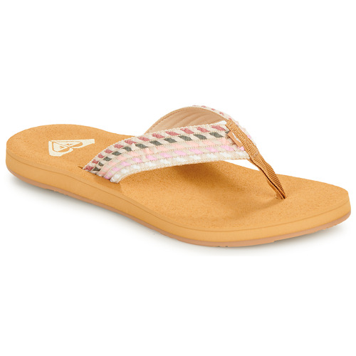 Schuhe Damen Zehensandalen Roxy PORTO ROPE Beige