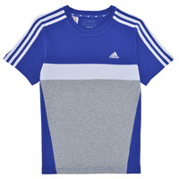 Kleidung Jungen T-Shirts Adidas Sportswear J 3S TIB T Blau / Weiß / Grau