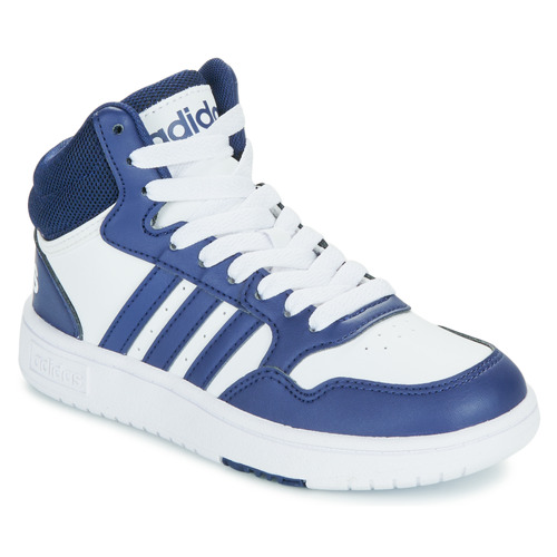 Schuhe Kinder Sneaker High Adidas Sportswear HOOPS 3.0 MID K Weiß / Blau