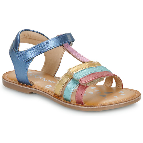 Schuhe Mädchen Sandalen / Sandaletten Kickers DIAMANTO Marineblau / Bunt