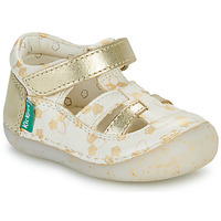 Schuhe Mädchen Sandalen / Sandaletten Kickers SUSHY Weiß / Golden