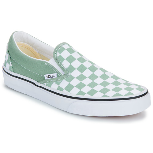 Scarpe Slip on Vans Classic Slip-On COLOR THEORY CHECKERBOARD ICEBERG GREEN 