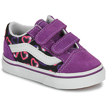 Scarpe Bambina Sneakers basse Vans Old Skool V Neon Hearts PURPLE/MULTI 