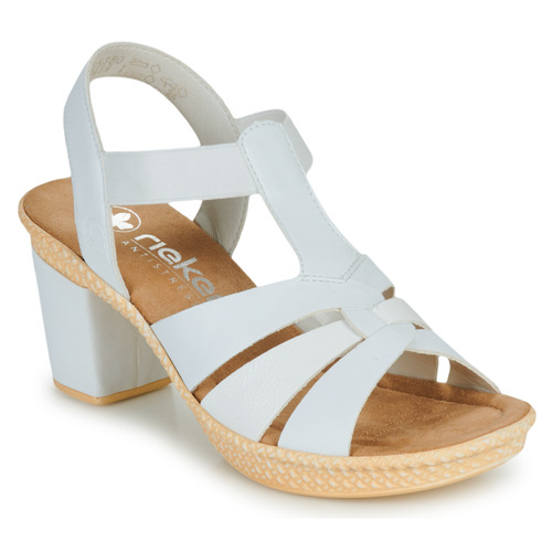 Schuhe Damen Sandalen / Sandaletten Rieker  Weiß