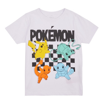 Kleidung Jungen T-Shirts Name it NKMJULIN POKEMON SS TOP  BFU Weiß