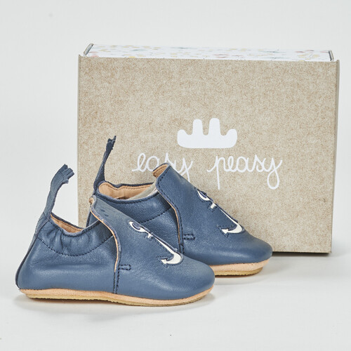 Schuhe Kinder Hausschuhe Easy Peasy MY BLUBLU ANCRE Blau