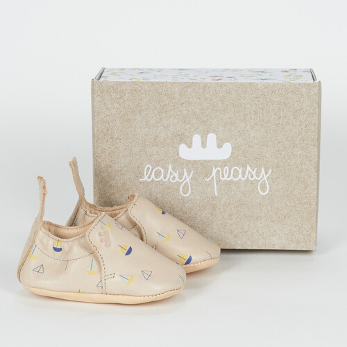 Schuhe Kinder Hausschuhe Easy Peasy MY BLUMOO Beige