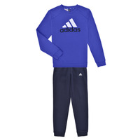 Kleidung Jungen Jogginganzüge Adidas Sportswear Essentials Big Logo Fleece Jogger Set Marineblau