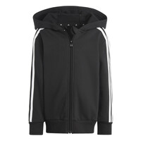 Kleidung Kinder Trainingsjacken Adidas Sportswear Essentials 3-Stripes Zip Hooded Jacket Weiß