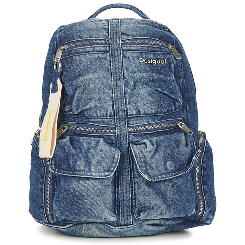 Taschen Damen Rucksäcke Desigual BACK DENIM PRIORI  MULTIPOCKET CHESTER Blau