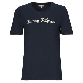 Vêtements Femme T-shirts manches courtes Tommy Hilfiger REG SCRIPT C-NK SS 