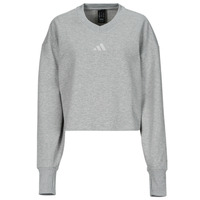 Kleidung Damen Sweatshirts Adidas Sportswear ALL SZN Ribbed V-Neck Sweatshirt Grau