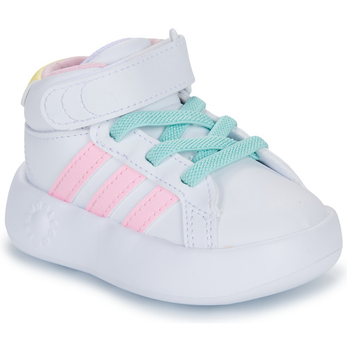 Schuhe Mädchen Sneaker High Adidas Sportswear GRAND COURT MID I Weiß