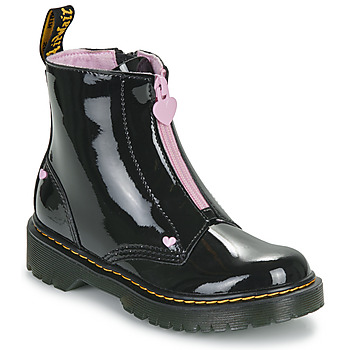 Schuhe Mädchen Boots Dr. Martens Bex Heart Zip Boot J Black Patent Lamper    