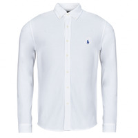 Kleidung Herren Langärmelige Hemden Polo Ralph Lauren CHEMISE AJUSTEE COL BOUTONNE EN POLO FEATHERWEIGHT Weiß