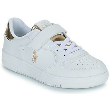 Schuhe Mädchen Sneaker Low Polo Ralph Lauren MASTERS COURT PS Weiß / Golden