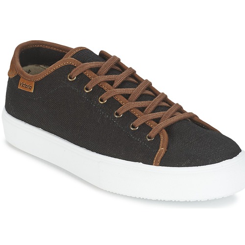 Chaussures Homme Baskets basses Victoria BASKET LINO DETALLE MARRON Noir / Marron