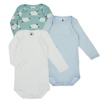 Kleidung Kinder Pyjamas/ Nachthemden Petit Bateau BODY US ML MOUTON PACK X3  