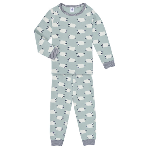 Kleidung Kinder Pyjamas/ Nachthemden Petit Bateau TADISSA Blau