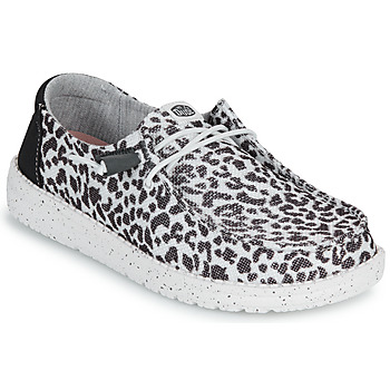 Schuhe Damen Slip on HEYDUDE Wendy Leopard Grau