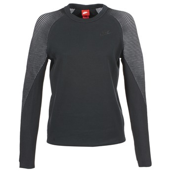 Abbigliamento Donna Felpe Nike TECH FLEECE CREW Nero