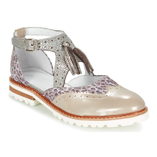 Scarpe Donna Derby Regard ROAXO Beige / Argento