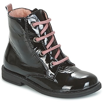 Schuhe Mädchen Boots Citrouille et Compagnie HEMANU Schwarz / Rose