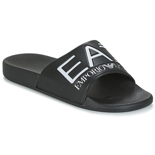 Scarpe ciabatte Emporio Armani EA7 SEA WORLD VISIBILITY M SLIPPER Nero / Bianco