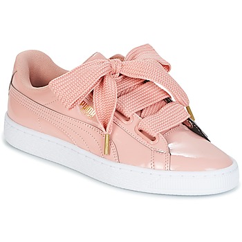 Chaussures Femme Baskets basses Puma BASKET HEART PATENT W'S Rose