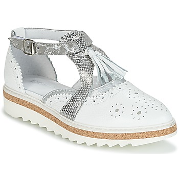 Scarpe Donna Derby Regard RASTANU Bianco / Argento