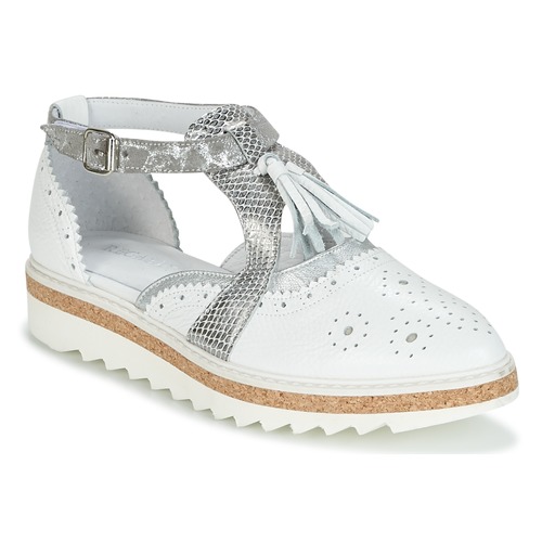 Scarpe Donna Derby Regard RASTANU Bianco / Argento