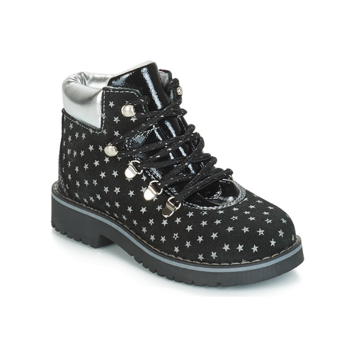 Scarpe Bambina Stivaletti Citrouille et Compagnie JORDA Nero / Argento