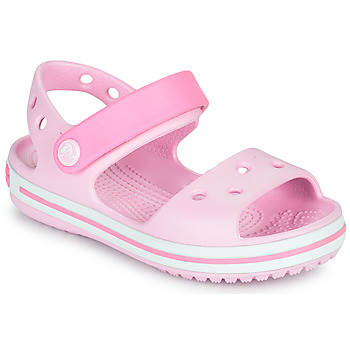 鞋子 女孩 凉鞋 crocs 卡骆驰 CROCBAND SANDAL KIDS 玫瑰色