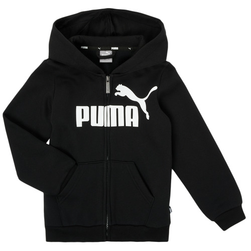 衣服 男孩 卫衣 Puma 彪马 ESSENTIAL BIG LOGO FZ HOODIE 黑色