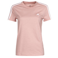 衣服 女士 短袖体恤 adidas Performance 阿迪达斯运动训练 3 Stripes T-SHIRT  wonder / 淡紫色 / 白色