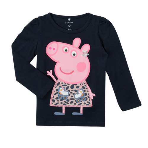 衣服 女孩 长袖T恤 Name it NMFJIMINA PEPPAPIG 海蓝色