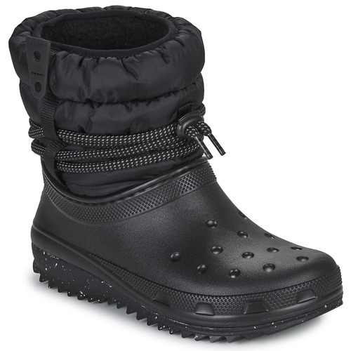 鞋子 女士 雪地靴 crocs 卡骆驰 CLASSIC NEO PUFF LUXE BOOT W 黑色