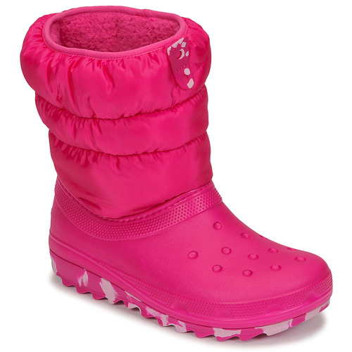 鞋子 女孩 雪地靴 crocs 卡骆驰 Classic Neo Puff Boot K 玫瑰色