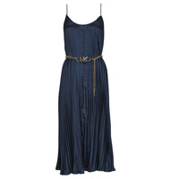 衣服 女士 长裙 Michael by Michael Kors PLEATED SLIP MIDI DRESS 海蓝色