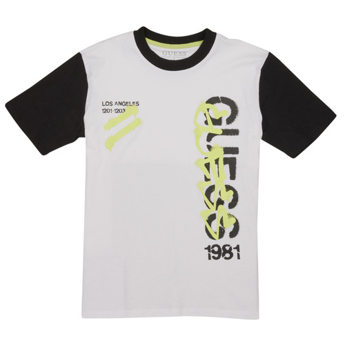 衣服 男孩 短袖体恤 Guess OVERSIZE SS T SHIRT 白色