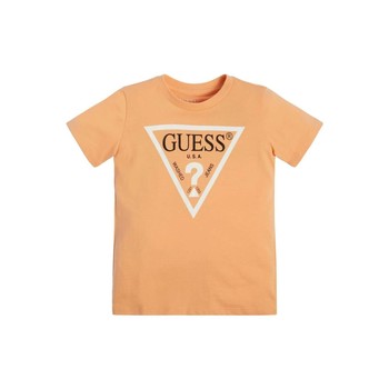 衣服 男孩 短袖体恤 Guess SS TSHIRT CORE 橙色