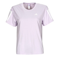 衣服 女士 短袖体恤 adidas Performance 阿迪达斯运动训练 OWN THE RUN TEE 紫罗兰