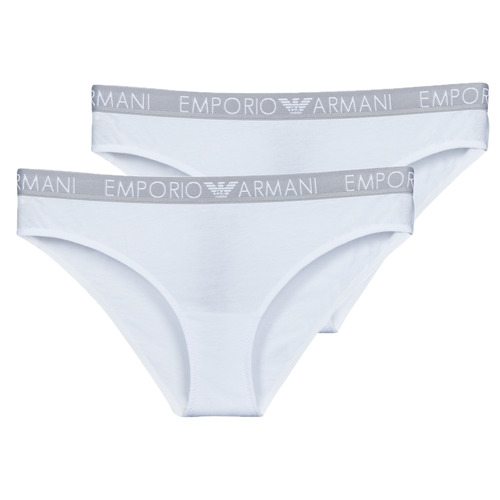 内衣 女士 底裤 Emporio Armani BI-PACK BRAZILIAN BRIEF PACK X2 白色